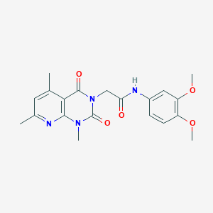 molecular formula C20H22N4O5 B5031376 N-(3,4-dimethoxyphenyl)-2-(1,5,7-trimethyl-2,4-dioxo-1,4-dihydropyrido[2,3-d]pyrimidin-3(2H)-yl)acetamide 