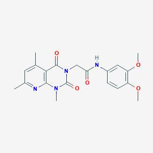 molecular formula C20H22N4O5 B5031376 N-(3,4-DIMETHOXYPHENYL)-2-{1,5,7-TRIMETHYL-2,4-DIOXO-1H,2H,3H,4H-PYRIDO[2,3-D]PYRIMIDIN-3-YL}ACETAMIDE 