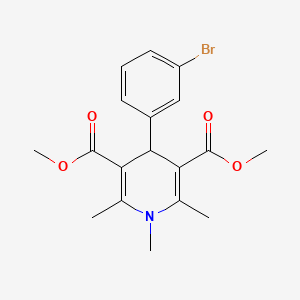 molecular formula C18H20BrNO4 B5031381 dimethyl 4-(3-bromophenyl)-1,2,6-trimethyl-1,4-dihydro-3,5-pyridinedicarboxylate 