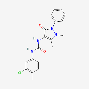 molecular formula C19H19ClN4O2 B5031409 N-(3-chloro-4-methylphenyl)-N'-(1,5-dimethyl-3-oxo-2-phenyl-2,3-dihydro-1H-pyrazol-4-yl)urea 