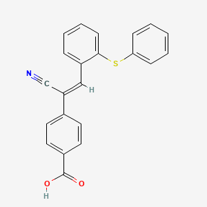 molecular formula C22H15NO2S B5031412 4-{1-cyano-2-[2-(phenylthio)phenyl]vinyl}benzoic acid 