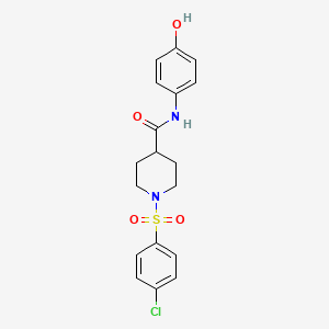 1-[(4-chlorophenyl)sulfonyl]-N-(4-hydroxyphenyl)-4-piperidinecarboxamide