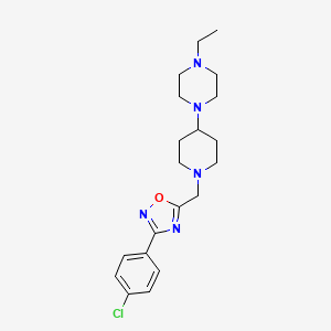 1-(1-{[3-(4-chlorophenyl)-1,2,4-oxadiazol-5-yl]methyl}-4-piperidinyl)-4-ethylpiperazine