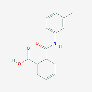 molecular formula C15H17NO3 B5031436 6-{[(3-methylphenyl)amino]carbonyl}-3-cyclohexene-1-carboxylic acid 