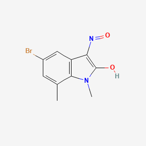 molecular formula C10H9BrN2O2 B5031443 5-bromo-1,7-dimethyl-1H-indole-2,3-dione 3-oxime 