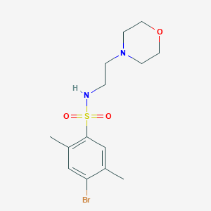 molecular formula C14H21BrN2O3S B503145 4-bromo-2,5-dimethyl-N-(2-morpholinoethyl)benzenesulfonamide CAS No. 898654-49-4