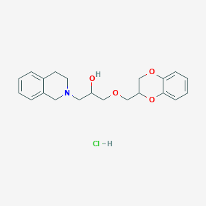 molecular formula C21H26ClNO4 B5031451 1-(2,3-dihydro-1,4-benzodioxin-2-ylmethoxy)-3-(3,4-dihydro-2(1H)-isoquinolinyl)-2-propanol hydrochloride 
