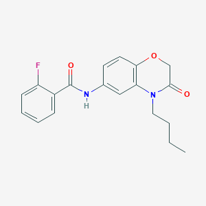 molecular formula C19H19FN2O3 B5031468 N-(4-butyl-3-oxo-3,4-dihydro-2H-1,4-benzoxazin-6-yl)-2-fluorobenzamide 