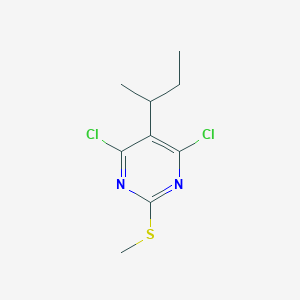 molecular formula C9H12Cl2N2S B503148 5-Sec-butyl-4,6-dichloro-2-(methylsulfanyl)pyrimidine 