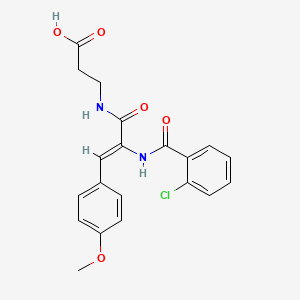 molecular formula C20H19ClN2O5 B5031486 N-[2-[(2-chlorobenzoyl)amino]-3-(4-methoxyphenyl)acryloyl]-beta-alanine 