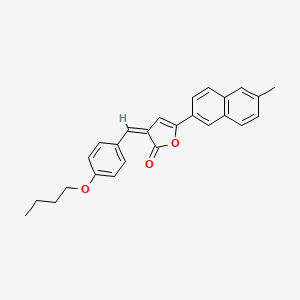 molecular formula C26H24O3 B5031492 3-(4-butoxybenzylidene)-5-(6-methyl-2-naphthyl)-2(3H)-furanone 