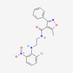 molecular formula C19H17ClN4O4 B5031508 N-{2-[(2-chloro-6-nitrophenyl)amino]ethyl}-5-methyl-3-phenyl-4-isoxazolecarboxamide 
