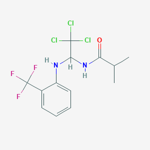 2-methyl-N-(2,2,2-trichloro-1-{[2-(trifluoromethyl)phenyl]amino}ethyl)propanamide