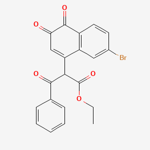 molecular formula C21H15BrO5 B5031517 ethyl 2-(7-bromo-3,4-dioxo-3,4-dihydro-1-naphthalenyl)-3-oxo-3-phenylpropanoate 