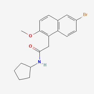 molecular formula C18H20BrNO2 B5031525 2-(6-bromo-2-methoxy-1-naphthyl)-N-cyclopentylacetamide 