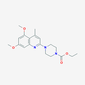 molecular formula C19H25N3O4 B5031529 ethyl 4-(5,7-dimethoxy-4-methyl-2-quinolinyl)-1-piperazinecarboxylate 