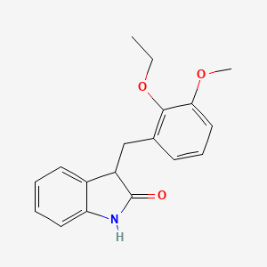 molecular formula C18H19NO3 B5031530 3-(2-ethoxy-3-methoxybenzyl)-1,3-dihydro-2H-indol-2-one 