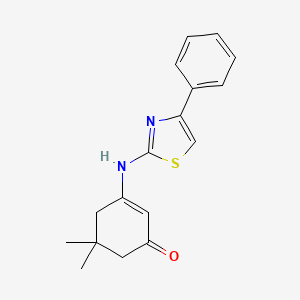 molecular formula C17H18N2OS B5031546 5,5-dimethyl-3-[(4-phenyl-1,3-thiazol-2-yl)amino]-2-cyclohexen-1-one 