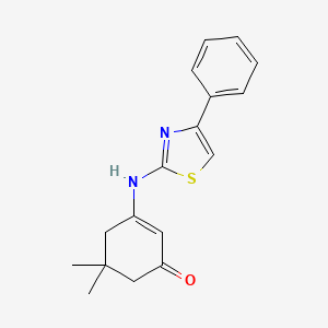 5,5-dimethyl-3-[(4-phenyl-1,3-thiazol-2-yl)amino]-2-cyclohexen-1-one