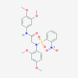 N-(3,4-DIMETHOXYPHENYL)-2-[N-(2,4-DIMETHOXYPHENYL)2-NITROBENZENESULFONAMIDO]ACETAMIDE