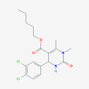 Pentyl 4-(3,4-dichlorophenyl)-1,6-dimethyl-2-oxo-1,2,3,4-tetrahydropyrimidine-5-carboxylate