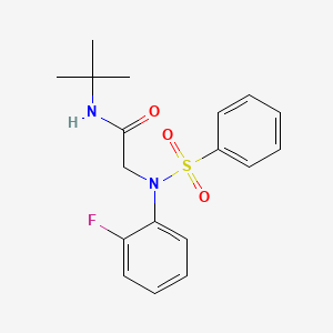 N~1~-(tert-butyl)-N~2~-(2-fluorophenyl)-N~2~-(phenylsulfonyl)glycinamide