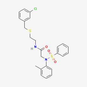N~1~-{2-[(3-chlorobenzyl)thio]ethyl}-N~2~-(2-methylphenyl)-N~2~-(phenylsulfonyl)glycinamide