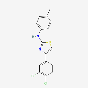 molecular formula C16H12Cl2N2S B5031600 4-(3,4-dichlorophenyl)-N-(4-methylphenyl)-1,3-thiazol-2-amine 