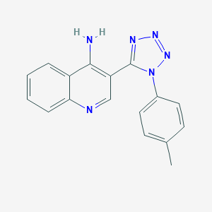 3-[1-(4-methylphenyl)-1H-tetraazol-5-yl]-4-quinolinylamine