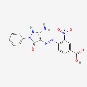 molecular formula C16H12N6O5 B5031615 4-[2-(3-amino-5-oxo-1-phenyl-1,5-dihydro-4H-pyrazol-4-ylidene)hydrazino]-3-nitrobenzoic acid 