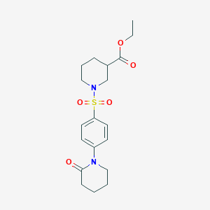 ethyl 1-{[4-(2-oxo-1-piperidinyl)phenyl]sulfonyl}-3-piperidinecarboxylate