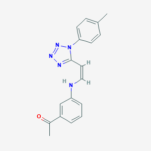 molecular formula C18H17N5O B503166 1-[3-({2-[1-(4-methylphenyl)-1H-tetraazol-5-yl]vinyl}amino)phenyl]ethanone 