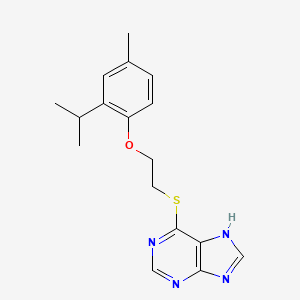 molecular formula C17H20N4OS B5031669 6-{[2-(2-isopropyl-4-methylphenoxy)ethyl]thio}-9H-purine 