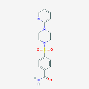 4-(4-Pyridin-2-ylpiperazin-1-yl)sulfonylbenzamide