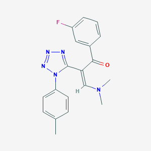 molecular formula C19H18FN5O B503168 3-(dimethylamino)-1-(3-fluorophenyl)-2-[1-(4-methylphenyl)-1H-tetraazol-5-yl]-2-propen-1-one 