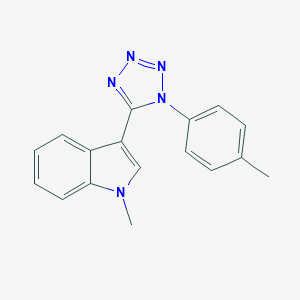 molecular formula C17H15N5 B503170 1-methyl-3-[1-(4-methylphenyl)-1H-tetraazol-5-yl]-1H-indole 