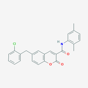 molecular formula C25H20ClNO3 B5031714 6-(2-chlorobenzyl)-N-(2,5-dimethylphenyl)-2-oxo-2H-chromene-3-carboxamide 