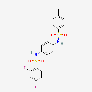 2,4-difluoro-N-(4-{[(4-methylphenyl)sulfonyl]amino}phenyl)benzenesulfonamide