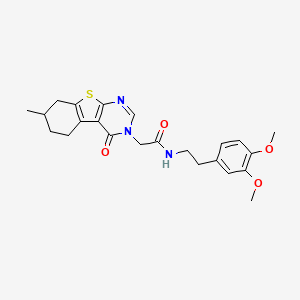 N-[2-(3,4-dimethoxyphenyl)ethyl]-2-(7-methyl-4-oxo-5,6,7,8-tetrahydro-[1]benzothiolo[2,3-d]pyrimidin-3-yl)acetamide