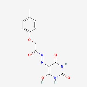 2-(4-methylphenoxy)-N'-(2,4,6-trioxotetrahydro-5(2H)-pyrimidinylidene)acetohydrazide