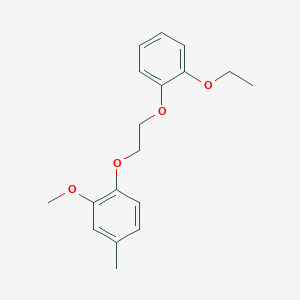 molecular formula C18H22O4 B5031805 1-[2-(2-ethoxyphenoxy)ethoxy]-2-methoxy-4-methylbenzene 