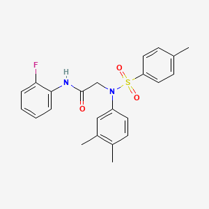 N~2~-(3,4-dimethylphenyl)-N~1~-(2-fluorophenyl)-N~2~-[(4-methylphenyl)sulfonyl]glycinamide