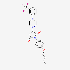 1-(4-Butoxyphenyl)-3-{4-[3-(trifluoromethyl)phenyl]piperazin-1-yl}pyrrolidine-2,5-dione