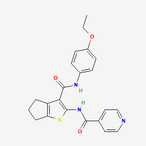 N-(3-{[(4-ethoxyphenyl)amino]carbonyl}-5,6-dihydro-4H-cyclopenta[b]thien-2-yl)isonicotinamide