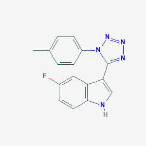 5-fluoro-3-[1-(4-methylphenyl)-1H-tetraazol-5-yl]-1H-indole