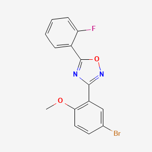 3-(5-bromo-2-methoxyphenyl)-5-(2-fluorophenyl)-1,2,4-oxadiazole