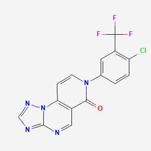 molecular formula C15H7ClF3N5O B5031857 7-[4-chloro-3-(trifluoromethyl)phenyl]pyrido[3,4-e][1,2,4]triazolo[1,5-a]pyrimidin-6(7H)-one 