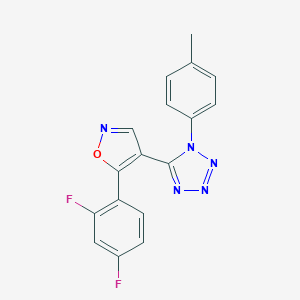 molecular formula C17H11F2N5O B503187 5-[5-(2,4-difluorophenyl)-4-isoxazolyl]-1-(4-methylphenyl)-1H-tetraazole 