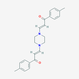 molecular formula C24H26N2O2 B503188 1-(4-Methylphenyl)-3-{4-[3-(4-methylphenyl)-3-oxo-1-propenyl]-1-piperazinyl}-2-propen-1-one 