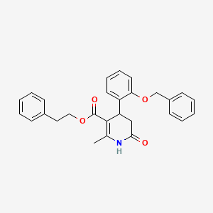 2-phenylethyl 4-[2-(benzyloxy)phenyl]-2-methyl-6-oxo-1,4,5,6-tetrahydro-3-pyridinecarboxylate